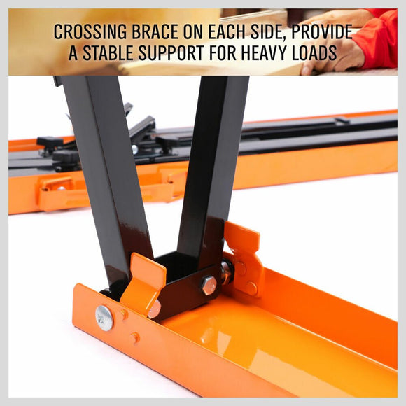 4Pc Mastercraft Sawhorse Metal Folding Non - slip Surface Saw Horse 120KG Capacity - RnR Galore