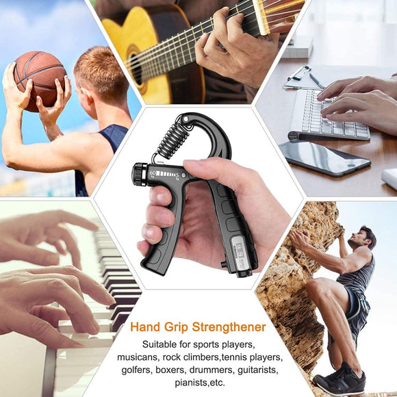 5 Pack Adjustable Resistance Hand Gripper Exerciser Workout Kit - RnR Galore