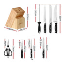 5 - Star Chef 14PCS Kitchen Knife Set Stainless Steel Non - stick with Sharpener - RnR Galore