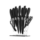 5 - Star Chef 17PCS Kitchen Knife Set Stainless Steel Non - stick with Sharpener - RnR Galore