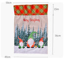 50x70cm Canvas Hessian Christmas Santa Sack Xmas Stocking Reindeer Kids Gift Bag, Cream - Faceless Santa (B) - RnR Galore