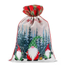 50x70cm Canvas Hessian Christmas Santa Sack Xmas Stocking Reindeer Kids Gift Bag, Cream - Faceless Santa (B) - RnR Galore