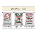 50x70cm Canvas Hessian Christmas Santa Sack Xmas Stocking Reindeer Kids Gift Bag, Cream - Snowflakes Reindeer - RnR Galore