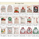50x70cm Canvas Hessian Christmas Santa Sack Xmas Stocking Reindeer Kids Gift Bag, Cream - Snowflakes Reindeer - RnR Galore