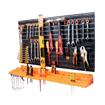 52Pc Wall Mounted Tool Storage Rack Wrench Spanner Holder Screwdriver Pliers New - RnR Galore