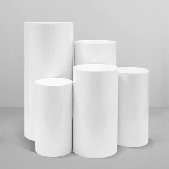 5PCS Round Plinth Cylinder Display Stand Pedestal Wedding Party Shop Display AU - RnR Galore