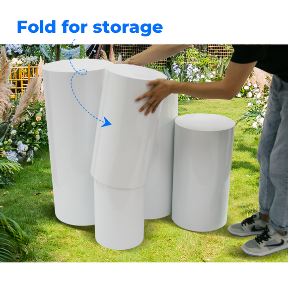 5PCS Round Plinth Cylinder Display Stand Pedestal Wedding Party Shop Display AU - RnR Galore