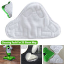 5PCS Stick On White Washable Cleaning Pads Microfiber For X5 Steam Mop H20 H2O - RnR Galore