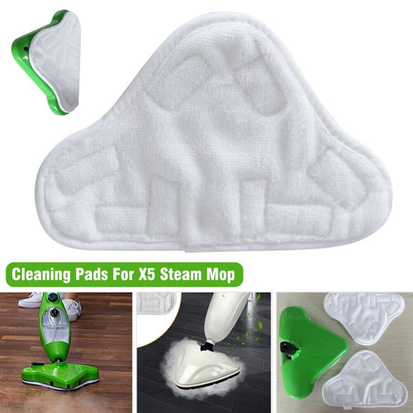 5PCS Stick On White Washable Cleaning Pads Microfiber For X5 Steam Mop H20 H2O - RnR Galore