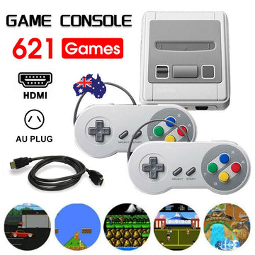621 - IN - 1 Retro Classic Mini Handheld Game Console TV HDMI 2 Controller Gamepad - RnR Galore