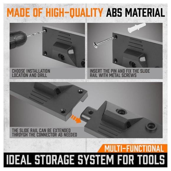 64" Wall Mount Tool Hanger Garden Storage Organizer Mop Broom Holder Hook Pegs - RnR Galore
