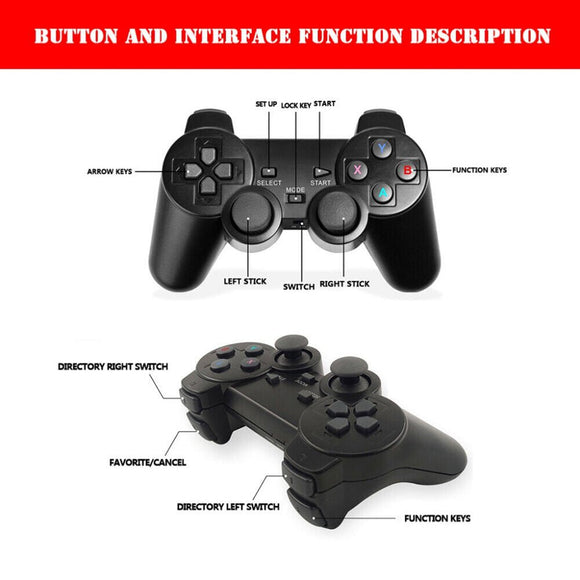 64G 15000+ Retro Classic Video Game Console Stick+2 Wireless Controller HDMI TV - RnR Galore