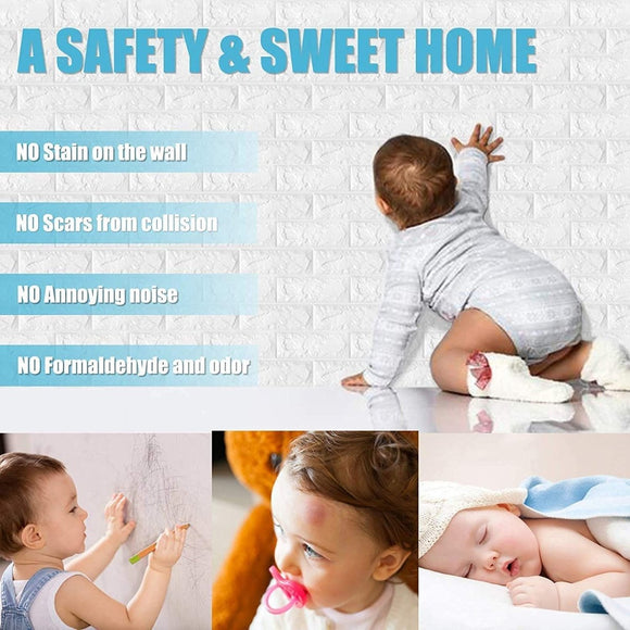 70CMx10M 3D Wall Paper Panel Foam Brick Self Adhesive Waterproof Wallpaper Sticker - RnR Galore