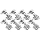 8 Pack 304 Stainless Steel Cabinet Hinges 100 Degree Soft Closing Insert Overlay Door Hinge Nickel Plated Finish - RnR Galore
