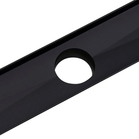 900mm Bathroom Shower Black Grate Drain w/Centre outlet Floor Waste Square Pattern - RnR Galore