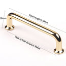 96mm Polished gold Furniture Kitchen Bathroom Cabinet Handles Drawer Bar Handle Pull Knob - RnR Galore