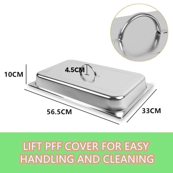 9L Chafing Dish Set Buffet Pan Bain Marie Bow Stainless Steel Food Warmer(3*3L) - RnR Galore