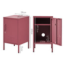ArtissIn Bedside Table Metal Cabinet - MINI Pink-6