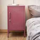 ArtissIn Bedside Table Metal Cabinet - MINI Pink-8