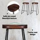 Artiss 2x Bar Stools Tractor Seat 75cm Black-5