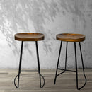 Artiss 2x Bar Stools Tractor Seat 75cm Black-7