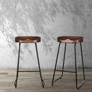 Artiss 2x Bar Stools Tractor Seat 75cm Black-8