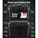 Giantz AGM Battery Box 12v XL Deep Cycle Portable Solar Caravan Camping-5