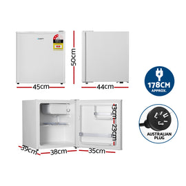 Devanti 48L Bar Fridge White - 0