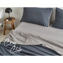 Cosy Club Cotton Bed Sheets Set Navy Grey Cover Single-8