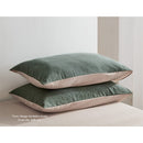 Cosy Club Cotton Bed Sheets Set Green Beige Cover Single-4