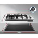 Devanti Gas Cooktop 60cm Stove Hob Silvir-2