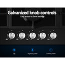 Devanti Gas Cooktop 90cm 5 Burner Black-4