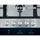 Devanti Gas Cooktop 90cm 5 Burner Silvir-4