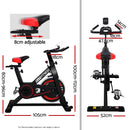 Everfit Spin Bike Exercise Bike Flywheel Cycling Home Gym Fitness Indoor Cardio-2