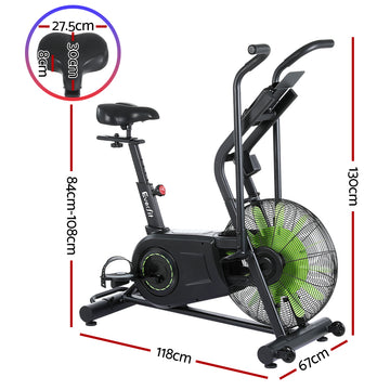 Everfit Air Bike Dual Action Exercise Bike Fitness Home Gym Cardio - 0