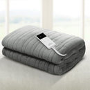 Giselle Bedding Heated Electric Throw Rug Fleece Sunggle Blanket Washable Silver-8