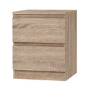Artiss Bedside Table 2 Drawers - PEPE Oak-1