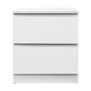 Artiss Bedside Table 2 Drawers - PEPE White-3