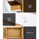 Artiss Bedside Table 2 Drawers with Shelf - BERTHA Oak-7