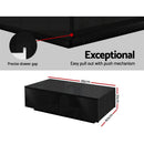 Artiss Coffee Table 4 Drawers Black Trevi-6
