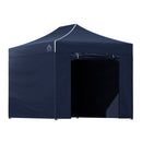 Instahut Gazebo 3x4.5 Pop Up Marquee Folding Tent Wedding Gazebos Camping Outdoor Shade Canopy Navy-1