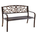 Gardeon Outdoor Garden Bench Seat Steel Outdoor Furniture 3 Seater Park Bronze-1
