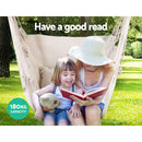 Gardeon Hammock Chair Outdoor Camping Hanging Hammocks Cushion Pillow Cream-4