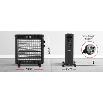 Devanti 2200W Infrared Heater Radiant Heaters - 0