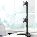 Artiss Monitor Arm Stand Dual Mount HD LED TV Bracket Holder Freestanding-7