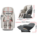 Livemor Electric Massage Chair Zero Gravity Recliner Shiatsu Kneading Massager-2