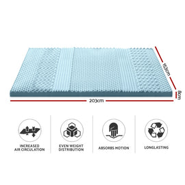 Giselle Bedding Memory Foam Mattress Topper 7-Zone 8cm Queen - 0