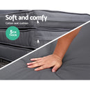 Gardeon Sun Lounge Setting Wicker Lounger Day Bed Patio Outdoor Furniture Grey-7