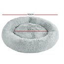 i.Pet Pet Bed Dog Cat 110cm Calming Extra Large Soft Plush Light Grey-2