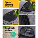 i.Pet Pet Stroller Dog Pram Cat Carrier Travel Large Pushchair Foldable 4 Wheels Grey-6